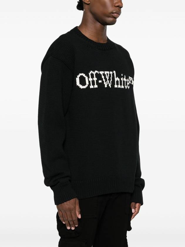 intarsia-knit logo jumper - OFF WHITE - BALAAN 3