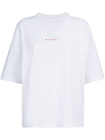 Logo Cotton Short Sleeve T-Shirt White - MARNI - BALAAN 2