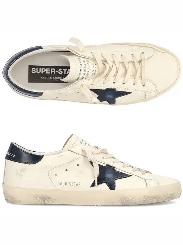 Superstar Beige Night Blue Heel Tab Sneakers - GOLDEN GOOSE - BALAAN 2