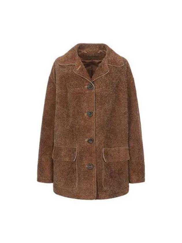 Women s Leather Suede Coat Brown A70118 - ACNE STUDIOS - BALAAN 1