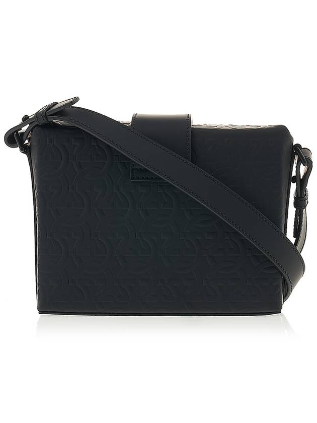 Man's Gancini Logo Cross Bag Black - SALVATORE FERRAGAMO - BALAAN 4