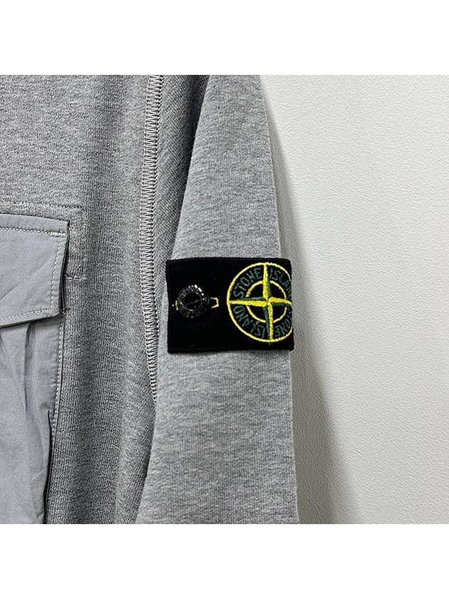 Kids Logo Patch Pocket Sweatshirt 14 Melange Gray 781660240 V0M64 - STONE ISLAND - BALAAN 5