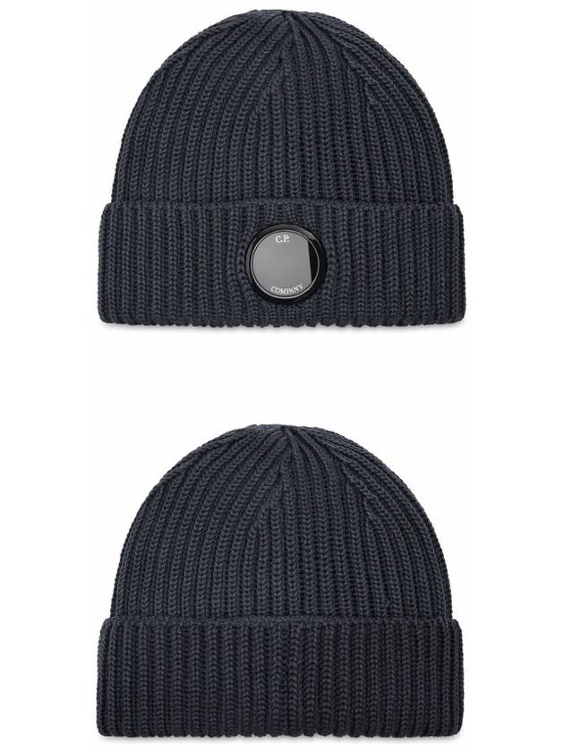 Lens Wappen Wool Beanie Dark Grey - CP COMPANY - BALAAN 6