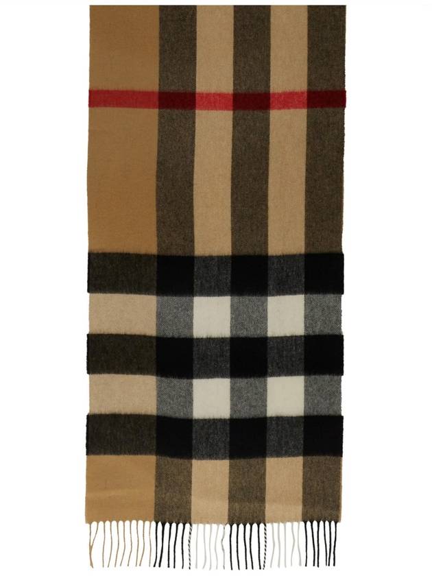 Classic Check Cashmere Muffler Beige - BURBERRY - BALAAN 5