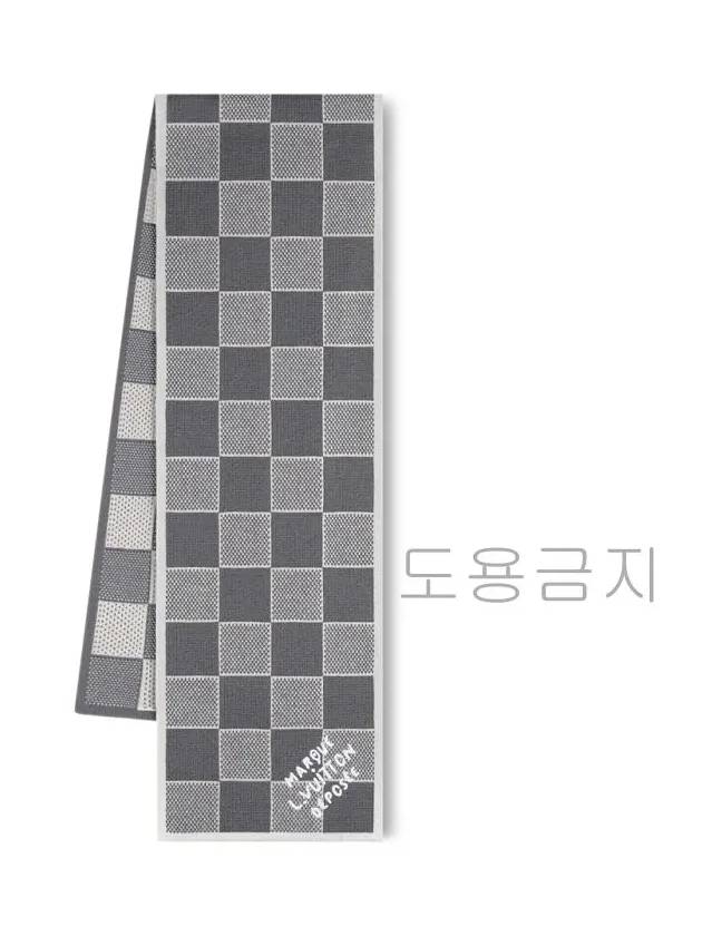 Damier Heritage Scarf Dark Grey - LOUIS VUITTON - BALAAN 3