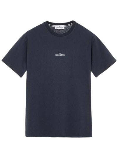 Stamp Two Print Short Sleeve T-Shirt Navy - STONE ISLAND - BALAAN 2