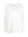 Big V-neck Acrylic Knit Top Funky White - OUR LEGACY - BALAAN 2