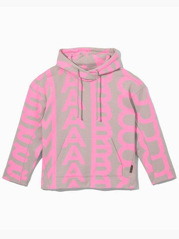 Monogram Oversized Hoodie_Taupe/Pink(C632P26SP22-296) - MARC JACOBS - BALAAN 1