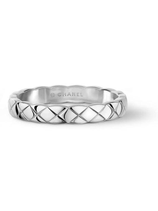 Coco Crush Quilted Ring White Gold - CHANEL - BALAAN 2