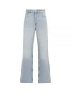 Overdyed Heavy Izey Straight Jeans Light Blue - GANNI - BALAAN 2