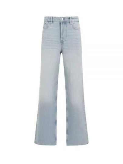 Overdyed Heavy Izey Straight Jeans Light Blue - GANNI - BALAAN 2