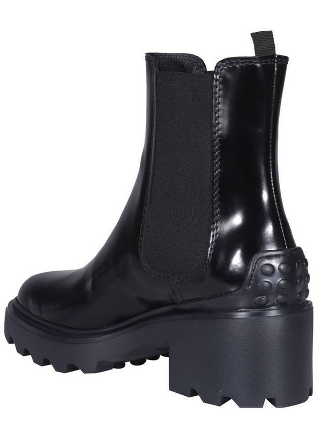 Glossy Leather Chelsea Boots Black - TOD'S - BALAAN 4