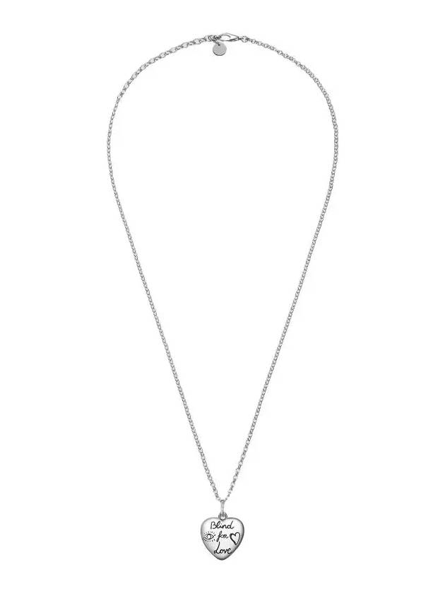 Women's Blind For Love Necklace YBB455542001 Silver - GUCCI - BALAAN 6