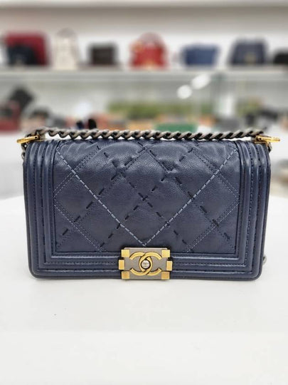 Boy Bag Vintage Navy Small Shoulder A92881 - CHANEL - BALAAN 2