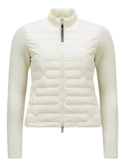 Women's Padded Down Cotton Zip-Up Jacket White - MONCLER - BALAAN 2