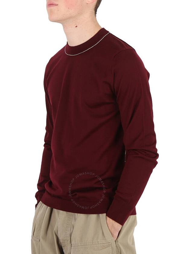 Back Stitch Crew Neck Wool Knit Top Bordeaux - MAISON MARGIELA - BALAAN 4