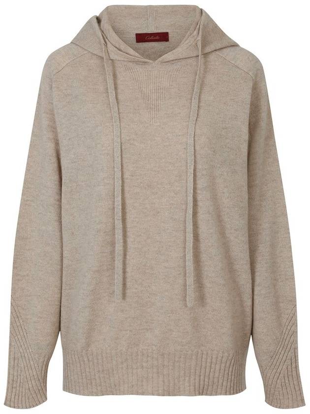 Cashmere Knit Hoodie Dark Beige - CALLAITE - BALAAN 6