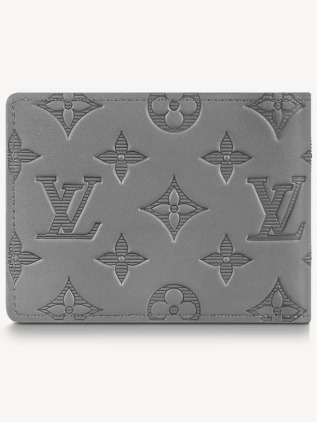 Monogram Shadow Multiple Half Wallet Grey - LOUIS VUITTON - BALAAN 4