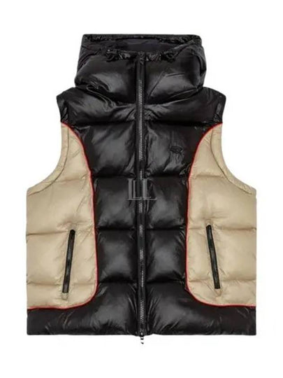 W Ostend Shiny Ripstop Hooded Puffer Padded Vest - DIESEL - BALAAN 2