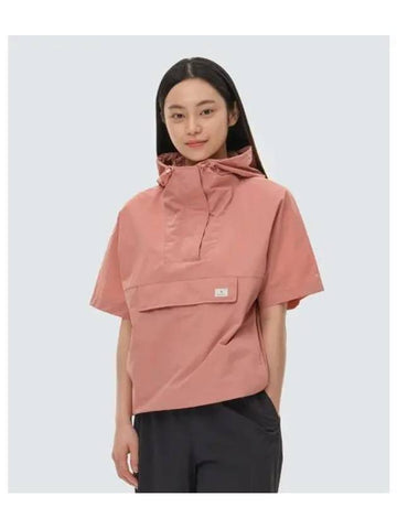 Taslan Women s Woven Short Sleeve Anorak Coral S24MWLAN51 - SNOW PEAK - BALAAN 1