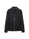 Shirt Collar Zip Up Jacket Black - PRADA - BALAAN 2