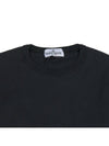 Kids Organic Cotton Fleece Sweatshirt Black - STONE ISLAND - BALAAN 4