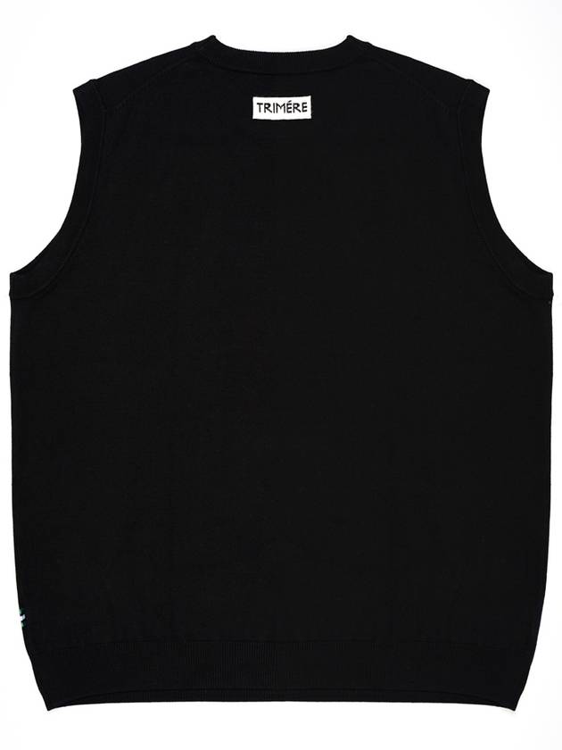 Basic wappen knit vest UNISEX BLACK TMFVN60209 - TRIMERE - BALAAN 3