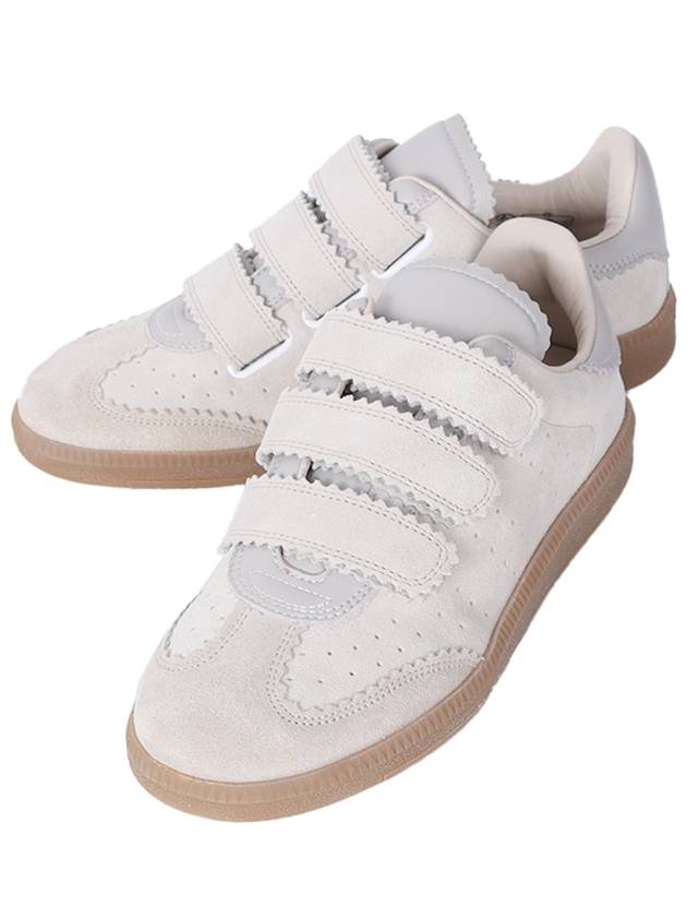 Beth Logo Leather Low Top Sneakers Beige - ISABEL MARANT - BALAAN.