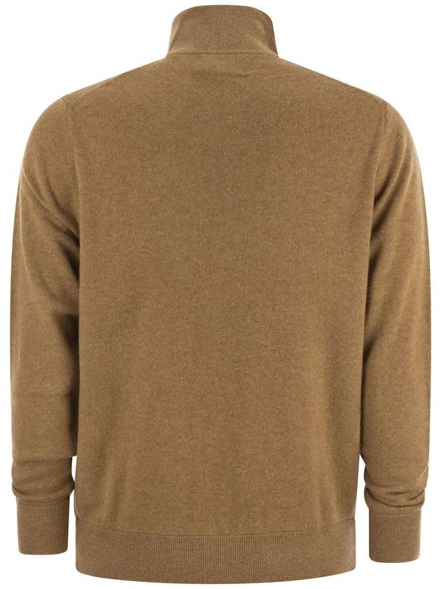 Wool Full zipper Sweater Brown - POLO RALPH LAUREN - BALAAN 3