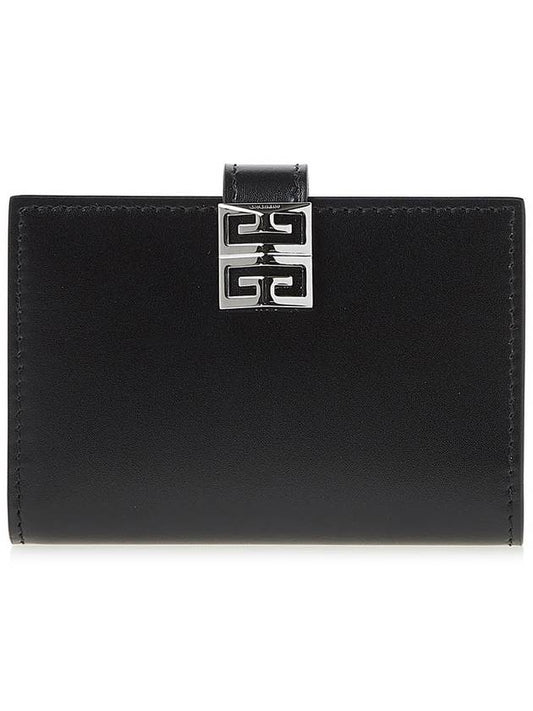 Silver Hardware 4G Leather Card Wallet Black - GIVENCHY - BALAAN 2