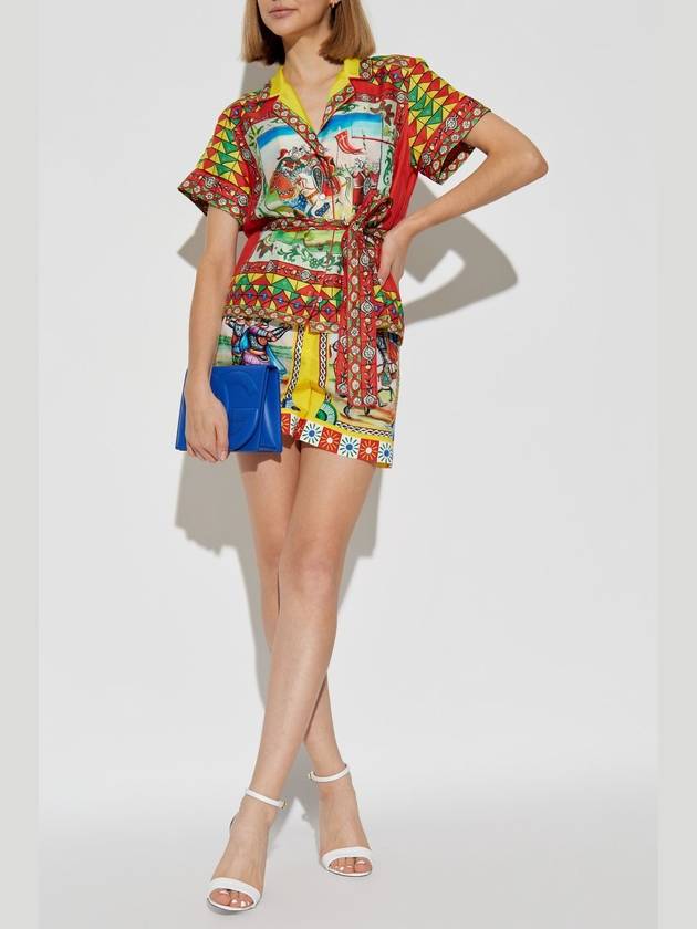 Dolce & Gabbana Carretto Print Shorts, Women's, Multicolour - DOLCE&GABBANA - BALAAN 2