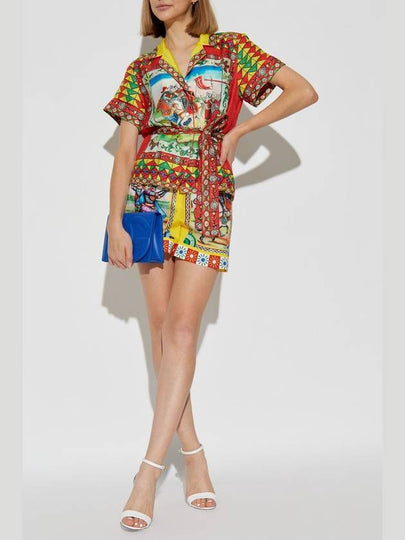 Dolce & Gabbana Carretto Print Shorts, Women's, Multicolour - DOLCE&GABBANA - BALAAN 2