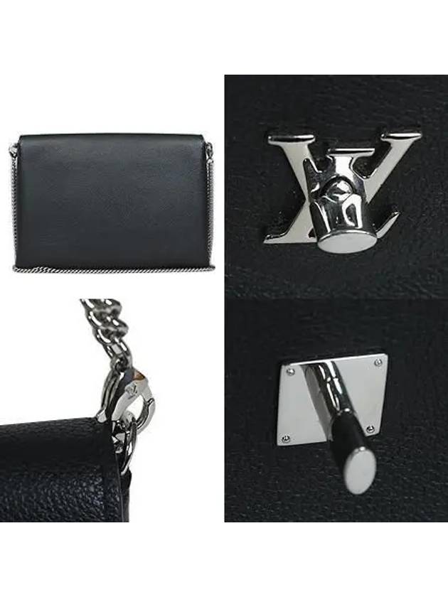 M63926 LV Silver Logo Pochette My Lock Me Clutch and Chain Cross Bag - LOUIS VUITTON - BALAAN 4