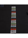 Multi Logo Short Sleeve T-Shirt Black - DIOR - BALAAN 4