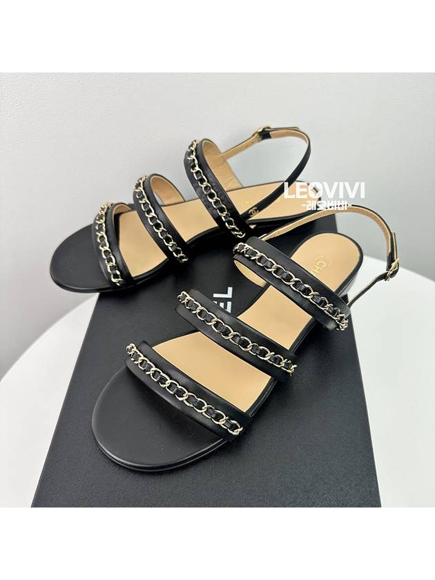 CC logo chain strap sandals 38 G39552 - CHANEL - BALAAN 4