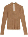 SS Golf Long Sleeve Roxy Knit Sweater Tiger Brown - J.LINDEBERG - BALAAN 1