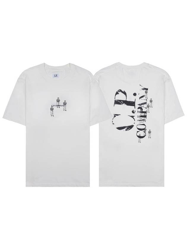 30/1 Jersey Relaxed Graphic Short Sleeve T-Shirt White - CP COMPANY - BALAAN 2