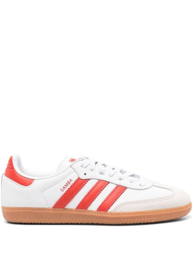 Samba OG Leather Low Top Sneakers Red Cloud White - ADIDAS - BALAAN 1