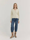 Boucle Wool Reglan Cardigan Ivory - LESEIZIEME - BALAAN 6