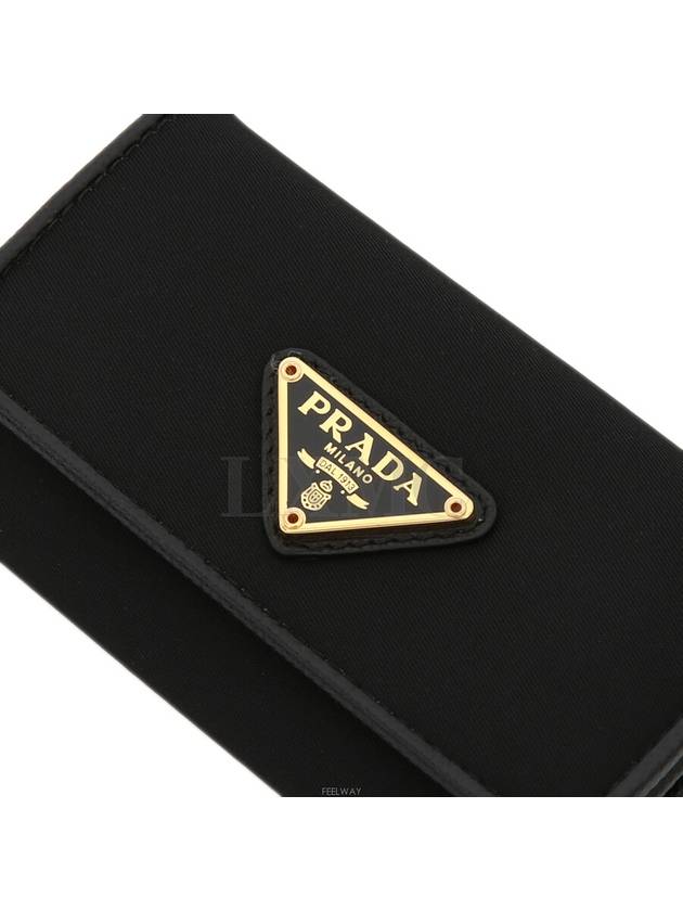 1PG004 Triangle Logo Re Nylon Key Wallet Card 6 - PRADA - BALAAN 5