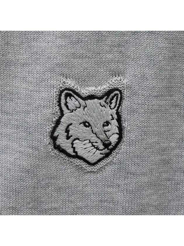 Bold Fox Head Cotton Cardigan Grey - MAISON KITSUNE - BALAAN 4