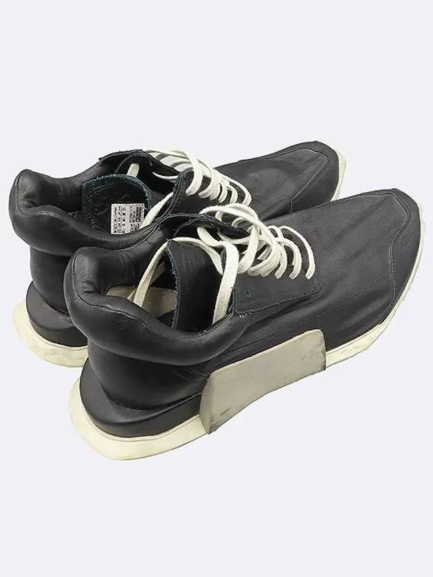 Adidas collaboration black color leather men s boost sneakers 285 - RICK OWENS - BALAAN 5