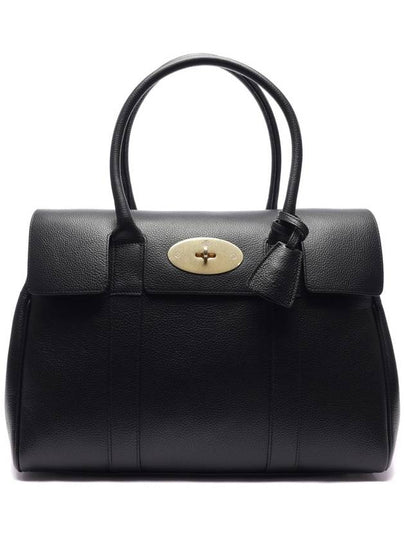 Small Bayswater Classic Grain Tote Bag Black - MULBERRY - BALAAN 2