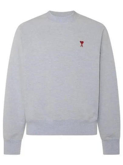 Cotton Heart Logo Sweatshirt Blue - AMI - BALAAN 2