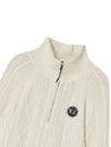 Cable Half Zip-Up Sweater Ivory - THE GREEN LAB - BALAAN 3