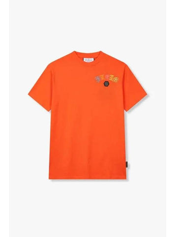 Men s Hotfix Gothic Logo T Shirt Orange - PHILIPP PLEIN - BALAAN 1