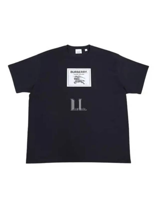 Men's Prorsum Label Cotton Short Sleeve T-Shirt Smoke Navy - BURBERRY - BALAAN 2