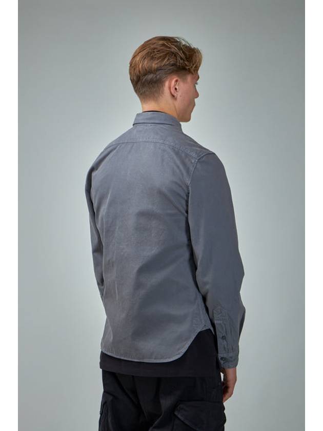 Military Twill Emerald Pocket Long Sleeve Shirt Grey - CP COMPANY - BALAAN 4