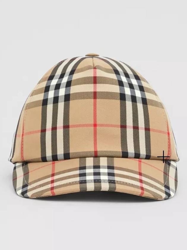 logo applique vintage check ball cap beige - BURBERRY - BALAAN 2