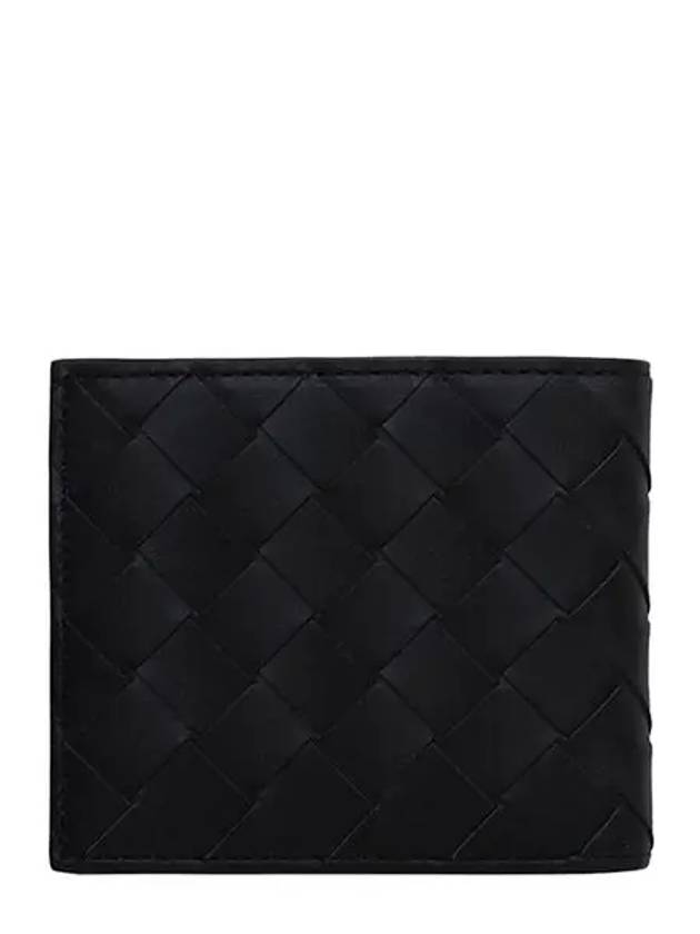 Intrecciato Leather Half Wallet Black - BOTTEGA VENETA - BALAAN 3